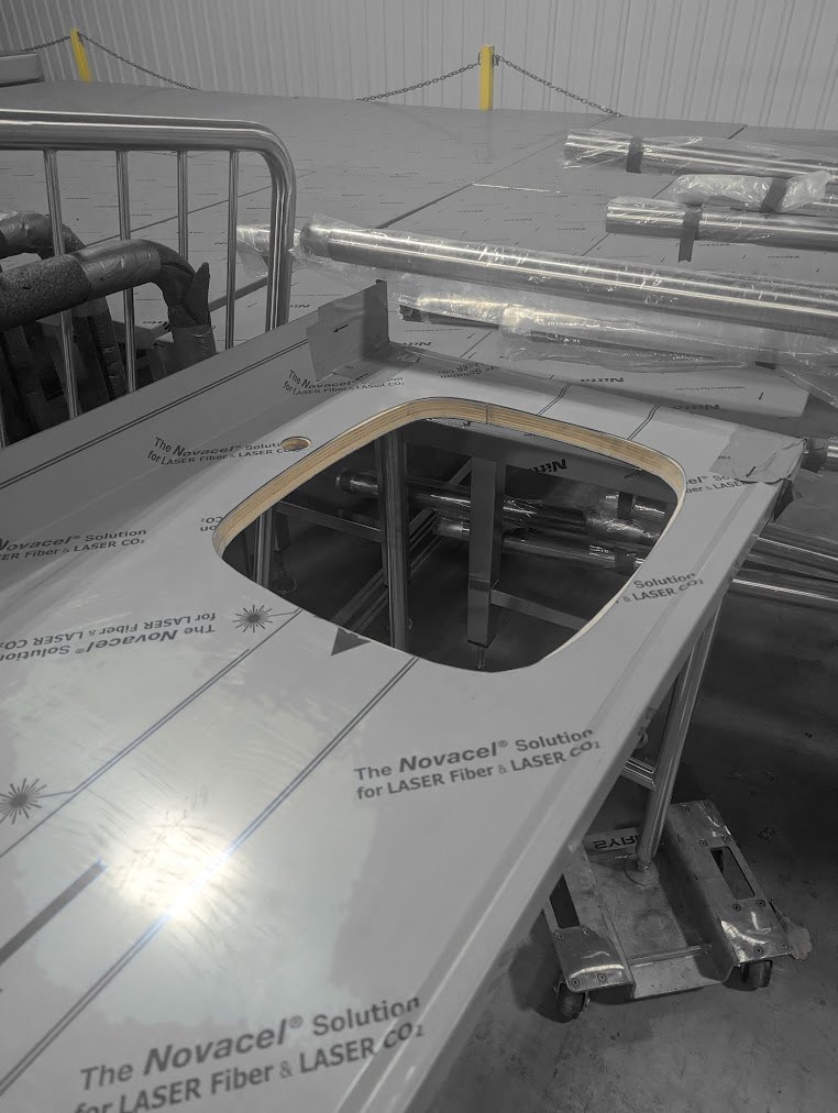 Aluminum laser-cut work surface